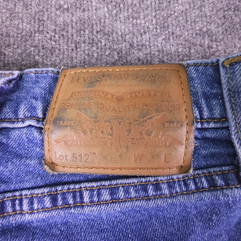 Levi's Premium Lot 512 Big E Jeans Men's Size 48x30 (44x27) Blue Denim‎ Medium